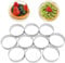 Kopinma Lot de 10 cercles à tartelettes ronds avec trous - En acier inoxydable - 7 cm