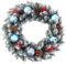 MagiDeal Künstlicher Weihnachtskranz, Weihnachtskranz für die Haustür, Weihnachtsgirlande, Dekoration, Weihnachtskranz für Kamin, Balkon, Garten, Blau