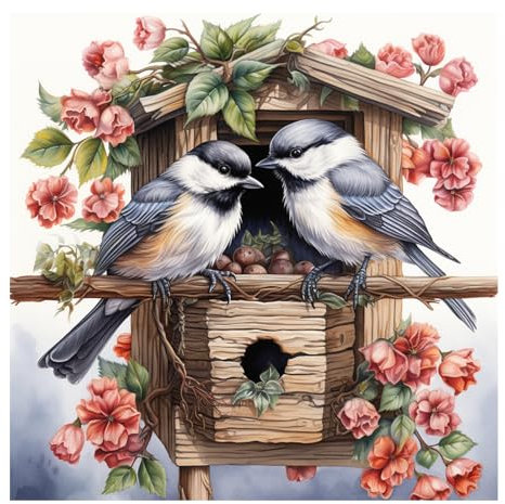cukol cukol Kreuzstich Set Vorgedruckt Vögel, Tiere Stickvorlagen Stickbilder Vorgedruckt Kreuzstich Stickpackungen Stickpackung Cross Stitch Embroidery Kit Stickset Sticken Set Erwachsene Anfänger
