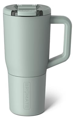 BrüMate Müv - 25oz 100% Leak Proof Insulated Coffee Mug with Handle & Lid - Stainless Steel Coffee Travel Mug - Double Walled Coffee Cup (Sage)
