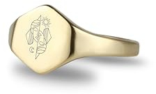 ANEMONE JEWELRY Ring mit Gravur des Sternzeichens Jungfrau – Geburtsmonatsring – Sternzeichen Schmuck – Sternzeichen Siegelring