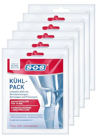 SOS Kühlpack (12 Stk.) – sofort kühlend – Akuthilfe bei bei Verstauchungen, Zerrungen & Prellungen – ideal für unterwegs – abschwellend & schmerzlindernd – kühlt mindestens 15 Minuten