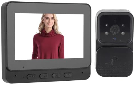 1080P Video Doorbell Camera with Monitor, Smart WiFi Video Intercom Door Phone Kits, 2 Way Audio and Infrared Night Vision, Wireless Visual Security Doorbell for Home