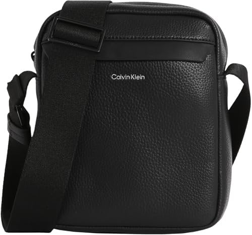 Calvin Klein Herren Umhängetasche Must Reporter mit Logo, Schwarz (Ck Black), Einheitsgröße