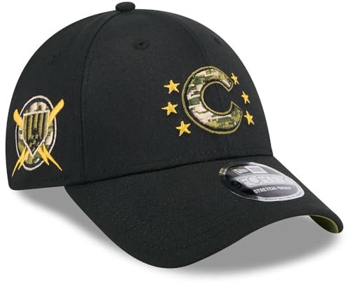 New Era Youth Chicago Cubs 9FORTY 2024 Armed Forces Day Authentic Collection Snapback Cap Mütze schwarz, Schwarz, Einheitsgröße
