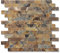 Yipscazo Piastrelle adesive in legno e metallo, per paraschizzi, cucina, bagno, lavanderia, camper, camino (30,5 x 30,5 cm, 1 foglio in pietra marrone)