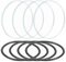 PATIKIL 1.1 Dia LED Lens, 4 Set Polished Edge Flashlight Replacement Parts Glass Lens with Silicone Ring for Light Source Lens Replacement, Transparent