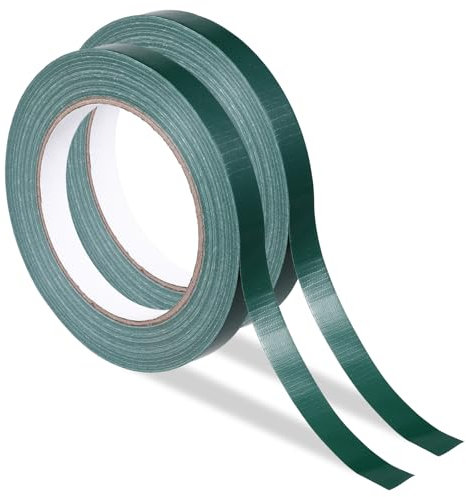 Mozeat Lens Green Floral Tape, 1/2 x 33 Yards, 2 Rolls, Waterproof, Colorfast, Ideal for Floral Arrangements and Crafts