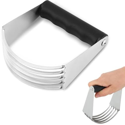 Metal Dough Blender,Pastry Shortening Blender Cutter,Heavy Duty Pastry Cutter,Pastry Blender And Butter Cutter for Mixing Flour Butter;Dough Pastry Scraper,Dough Cutter,Pastry Scraper (Style-A)