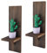 DICOSMETIC 2 Stück Kerzenhalter Bauernhaus Wand Holz Kerzenhalter Wanddekoration Kokosnussbraun Kunst Hängende Kerzenhalter Für Kleine Vase Kamin Dekor Wohnzimmer