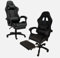Generico Sedia Gaming Reclinabile con Poggiapiedi Nera Casa Ufficio Cameretta Sedia da Gioco Total Black