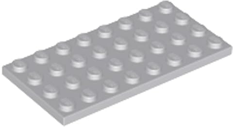 LEGO Plate Building Base 4 x 8, Part 3035 (Light Bluish Gray, 2, Bricks)