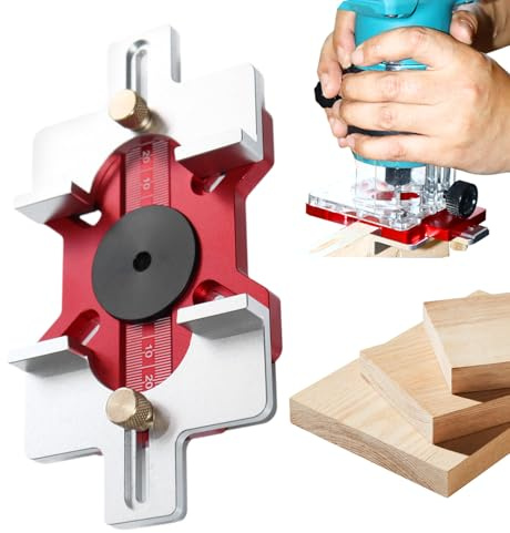 Gabarit Mortaise Porte, Guide Fraisage Précision 2-en-1, Outil Modèle Pour Rainure Bord Rayon Installation Porte Cercle Bois
