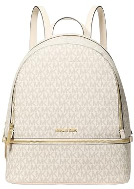 Michael Kors Rhea Medium Signature Logo Backpack Light Cream Multi