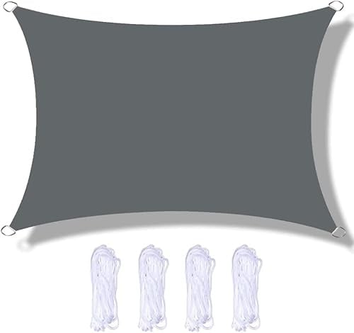 Sonnensegel, rechteckig, 5 m x 6 m, wasserdicht und UV-beständig, Sonnenschutz für Terrasse, Garten, Außenbereich, Restaurants, Hinterhöfe und Carports