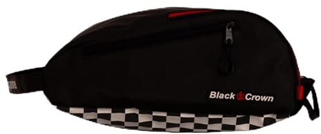 Black Crown Duster Schuhtasche für Padel-Schuhe – geräumiges Hauptfach – Seitentasche für persönliche Gegenstände – kompaktes Design mit Schachboden – Farbe Schwarz mit Rot