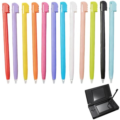 JYXNU 12 pcs Stylet Tactile Remplacement, Stylos de Saisie, Stylets Lot de pour écran Tactile de Manette de Jeu, Nintendo Stylo Numérique, Stylets de Rechange en Plastique pour écran Tactile Nintendo