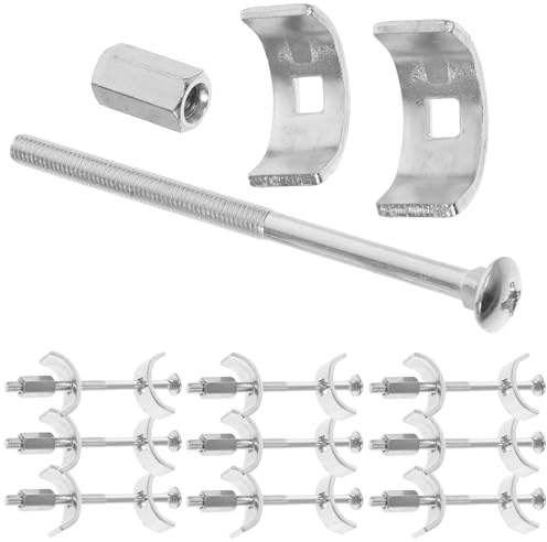 MALUGOGO 10 Stück Möbelriegel Arbeitsplattenverbinder aus Verzinktem Stahl 100mm mit Halbrunder Form für Flexible Kombinationen und Hohe Tragfähigkeit in Küche