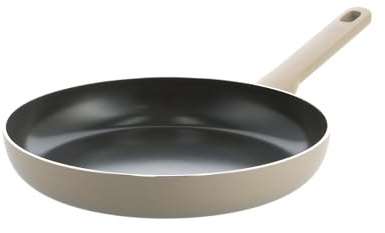GreenChef Tones Bratpfanne 30 cm, Keramik-Antihaft, Induktion, Taupe | Thermolon Keramik-Antihaft, Aluminiumgehäuse, kühl bleibender Griff, induktionsgeeignet