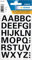 HERMA Buchstaben Aufkleber Schwarz, 36 Stück, Schriftgröße 15 mm, selbstklebend, wasserfest, wetterfest, groß, Alphabet Sticker Klebebuchstaben A-Z aus Folie zum Aufkleben, transparent