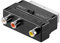 Wentronic AVK 195 - Adaptador euroconector (SCART, 3 x RCA), negro