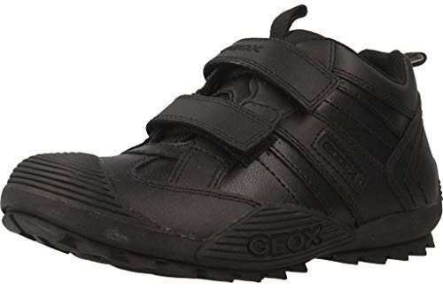 Geox Boy's J Savage G Low Top Trainers, Black, 2.5 UK