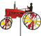 Windspiel - Tractor Old M RED - UV-beständig und wetterfest - Windräder: 2xØ25cm/2xØ15cm, Motiv: 58x40cm - inkl. Fiberglasstab und Bodendübel