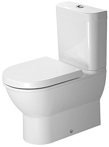 Duravit Stand-WC Kombination Darling New 630 mm, Tiefspüler, ohne Spülkasten, ohne Deckel, Abg.waagr., weiss, 2138090000