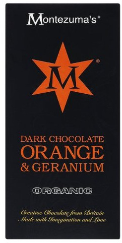 Montezuma's Organic Dark Chocolate with Orange & Geranium 6x100g