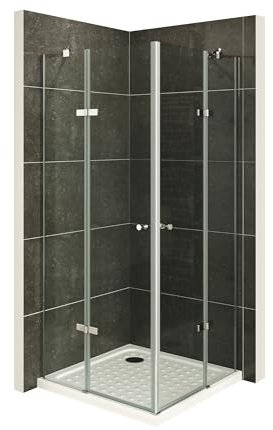 i-flair Duschkabine ALICE mit Eckeinstieg 80x100 cm Höhe: 190cm, Eckduschkabine aus durchsichtigem 6mm NANO ESG Sicherheitsglas - DK19