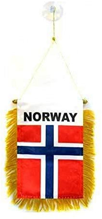 AZ FLAG - Wimpel Norwegen - 15x10 cm - Norwegische Mini Flagge 10 x 15 Cm - Auto Pennant Spezielle Auto