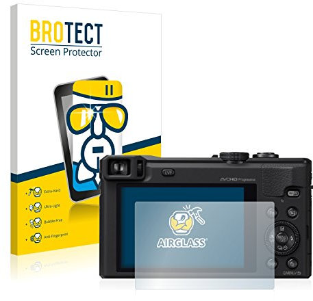 brotect Glass Screen Protector Film compatible with Panasonic Lumix DMC-TZ60 - Glass-Foil 9H Protection [Scratch Resistant, High Clarity]