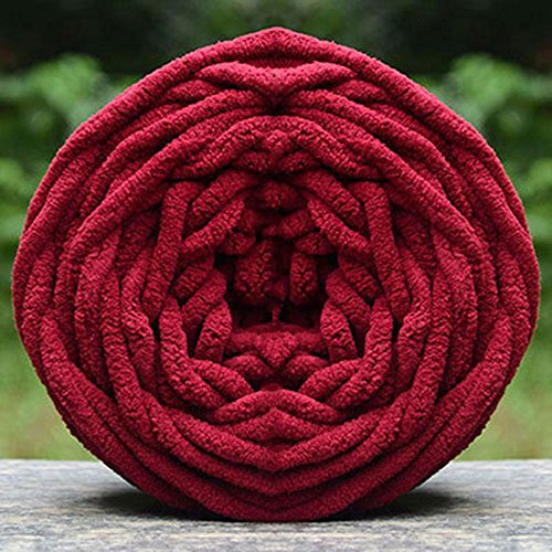 Bluelans® Strickwolle, weich, grob, Garn, Strickwolle, 100 g, erhältlich in 17 Farben. weinrot