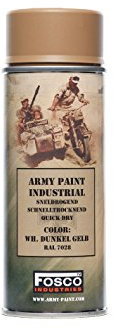 Vernice militare professionale Spray ml 400 Wehrmacht Heer Sabbia Tedesco RAL 7028 wh dunkel gelb