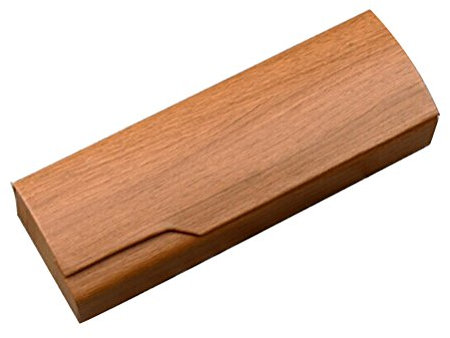 BESTOYARD Brillen Case Brillenetui in Holz-Optik tragbar Hartschalen Etui für Sonnenbrillen Lesebrillen Kinderbrillen (Braun)