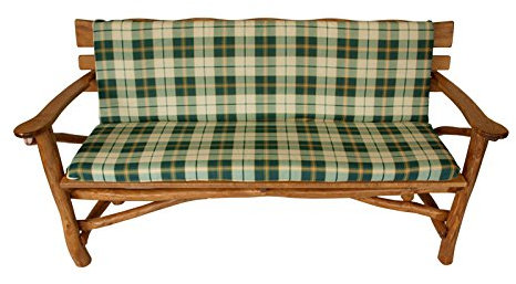 TPFGarden 3er Bankauflage Brockton 140x88x7cm - Farbton: Grün/Beige Kariert