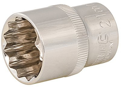 Silverline Tools 501751 Lot de 12 douilles 1/2 12 pt métriques 21 mm Argenté