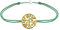 LES POULETTES BIJOUX - Bracelet Lien Arbre de Vie Plaqué Or - Vert