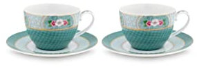 Pip Studio Tasse & Untertasse Blushing Birds | Blau 2er Set
