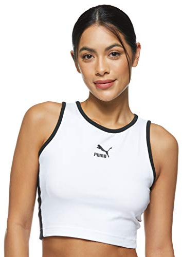 Puma Classic T7 Cropped Top RRD, 579929, Bianco, S