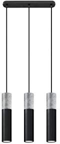 Sollux Pendelleuchte – Pendelleuchte Esstisch – Hängeleuchten & Pendelleuchten – Deckenlampe Hängend – Glühbirne Nicht im Lieferumfang Enthalten – BORGIO 3L Schwarz - GU10-Fassung