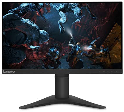 Lenovo G25-10 Monitor Gaming - Display 24.5 FullHD TN, WLED (Risoluzione 1920x1080, FreeSync e Compatibilità G-Sync, 144 Hz, 1 ms, Input HDMI+DP, Cavo HDMI) Altezza ed inclinazione regolabili - Black