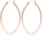 day.berlin Damen Creolen Drop in Rosegold 18k vergoldet, große Ohrringe oval aus 316L Edelstahl 5,4cm x 3,8cm / 2mm stark, nickelfrei und wasserfest