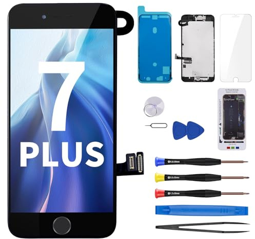 CYKJGS - Pantalla de repuesto para iPhone 7 Plus (5,5 pulgadas, pantalla LCD digitalizador), color negro