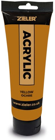 Zieler 120ml Acrylic Paints (Yellow Ocre)