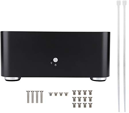 ITX - Boîtier d'ordinateur ITX PC - Boîtier de jeu en alliage d'aluminium avec double interface USB 3.0/USB 2.0 - Boîtier de jeu pour cartes mères Minh IIX - Noir
