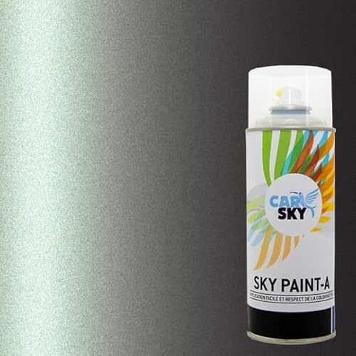 CARSKY Bombe peinture carrosserie compatible avec Renault Gris Hologramme Nacre 603 et vernis brillant