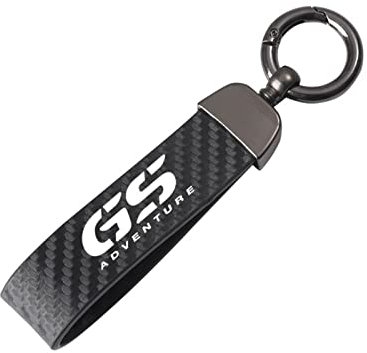 SXHM Motorrad Schlüsselanhänger Lanyard Key Kohlefaserschlüsselring Für BMW R1200GS R1200 GS LC 2013-2020 R1250GS Abenteuer R 1250 GS. (Farbe : Schwarz, Size 2)