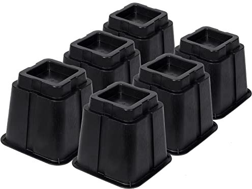 Betterhöhungen 7,6 cm, robuster, quadratischer Möbelrahmen für Couch, Stuhl, Schreibtisch, Sofa und Etagenbett Bettpfosten (15,2 cm)