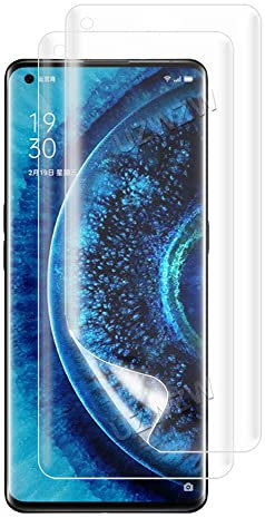 CUFEREDU 2 uds Protector de Pantalla Flexible para Oppo Find X2 / Find X2 Pro 5G 6.7 3D Película de Hidrogel Transparente de TPU Huella Dactilar Desbloqueado NO Vidrio Templado